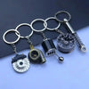 Zinc Alloy Creative Gift Car Metal Keychain Turbo Gear Wheel Hub Hanger Brake Disc Shock Absorber Hanger Cute Car Accessories