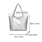 Load image into Gallery viewer, Large Capacity Shoulder PU Handbag With Pendant, Crocodile Pattern, Fashionable European And American Commuting Women's Tote Bag
