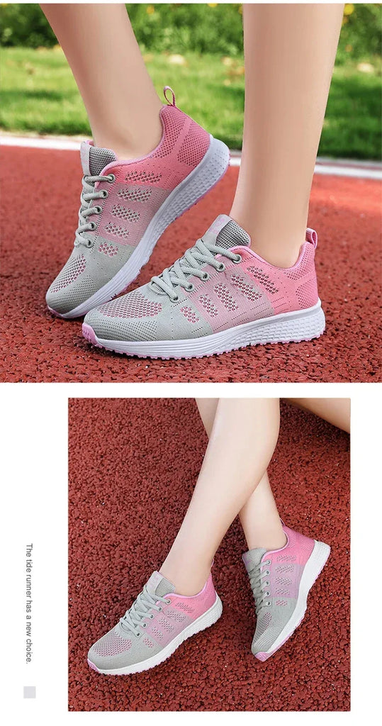 Women Casual Shoes Fashion Breathable Walking Mesh Flat Shoes Sneakers Women 2024 Gym Vulcanized Shoes White Female Footwear