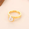 Fashion Women Silver Color Gold Circle Titanium Steel Circle Ring Jewelry Customized For Friend Gift