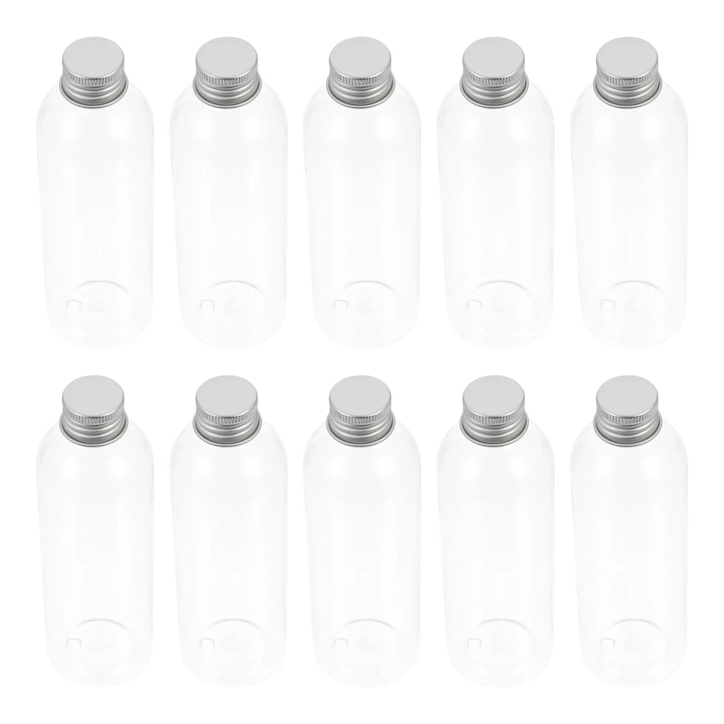 10 Pcs Drink Bottle Convenient Clear Bottles Juice Water Household Small Mouth Portable Accessory The Pet Plastic