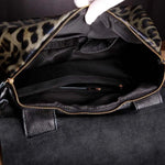 Load image into Gallery viewer, Genuine Leather Tote Handbags for Women, Leopard Shaped Cow Skin Office Bag with Long Strap, Luxury Crossbody Shoulder Bags
