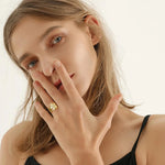 Load image into Gallery viewer, Cazador Stainless Steel Ring for Women Flower Finger Rings Jewelry Wholesale 2024 Trend New in Party Wedding Birthday Gift
