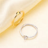 DIY Pearl Ring Accessories S925 Silver Adjustable Pearl Jade Ring Set Fit Simple 6-8mm Round Flat Beads Z025