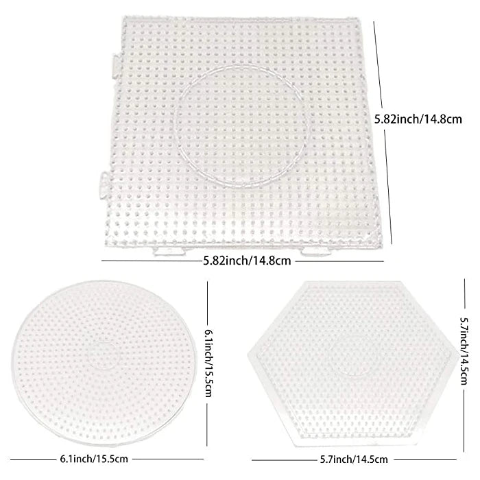 Yant Jouet 5mm Hama Beads Pegboard Transparent Template Board Circular Square tool DIY Figure Material Board Perler Beads