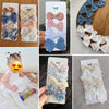 4Pcs/Set Sweet Lace Printed Bowknot Hair Clips For Cute Girls Handmade Hairpin Boutique Barrettes Headwear Kids Hair Accessories