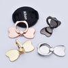 Bowknot Mobile Phone Holder Ring Buckle 360 Degree Rotation Lazy Full Metal Glossy Millet Mobile Phone Ring Holder Stand