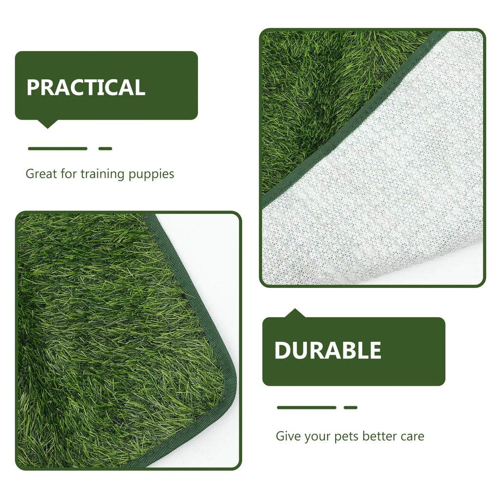 Pet Mat Vivid Pee Pad Cage Wear-resistant Grass outside Rug Accessories Playing Fake Baby Pads