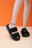 Women Spring Autumn Home Cotton Slippers Ladies Open Indoor Drop Toe Slides New Imitation Rabbit Hair Inside Flat Slippers