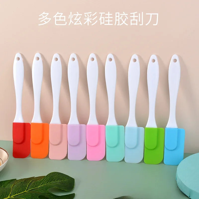 Baking Tools White Handle Silicone Cake Cream Jam Small Scraper Detachable Kitchen Items