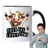 Cow Ceramic Coffee Mug Cartoon Cow 350ml Coffee Tea Cup Mug Farmhouse Coffee Milk Tea Mug Cup Home drinkware accessories