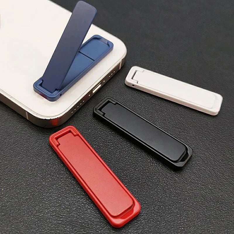 Ultra-thin Mini Holder Metal Folding Mobile Phone Bracket Back Sticker Invisible Cellphone Desktop Support Phone Stand