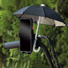 New 1PC Portable Mobile Phone Holder Mini Parasol Waterproof Riding Cell Phone Holder Sun Shade Decoration Riding Accessories