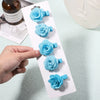 5Pcs/Set Solid Color Sweet Camellia Hair Clips For Kids Girls Flower Hairpins Covered Safety Clips Headwear Hair Accessories