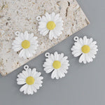Load image into Gallery viewer, 10pcs/pack Retro Acrylic Daisy Flower Charms Korean INS Fashion Earring Bracelet Keychain Flowers Pendant Jewlery Making DIY
