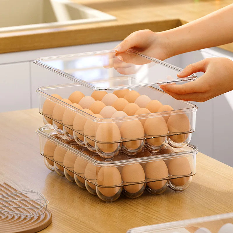 Egg storage box Refrigerator special fresh-keeping sealed anti-drop egg box Home kitchen sorting food storage box kitchen items
