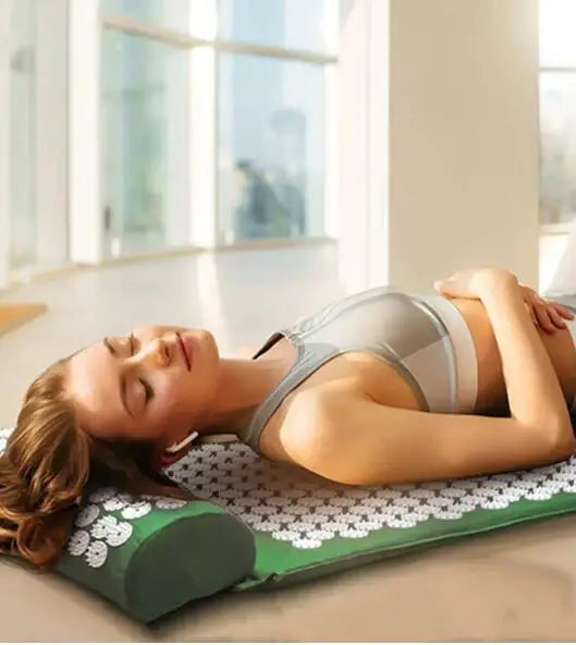 Massager Yoga Mat Cushion acupressure Massage Mat Sets Spike Fitness yoga Pilates Relieve Stress Back Pain Applicator kuznetsov