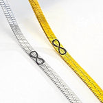 Load image into Gallery viewer, 304 Stainless Steel Snake Chain Bracelet Infinity Symbol Pattern Bracelet For Women Men Couple Fashion Jewlery Gifts 23cm Long
