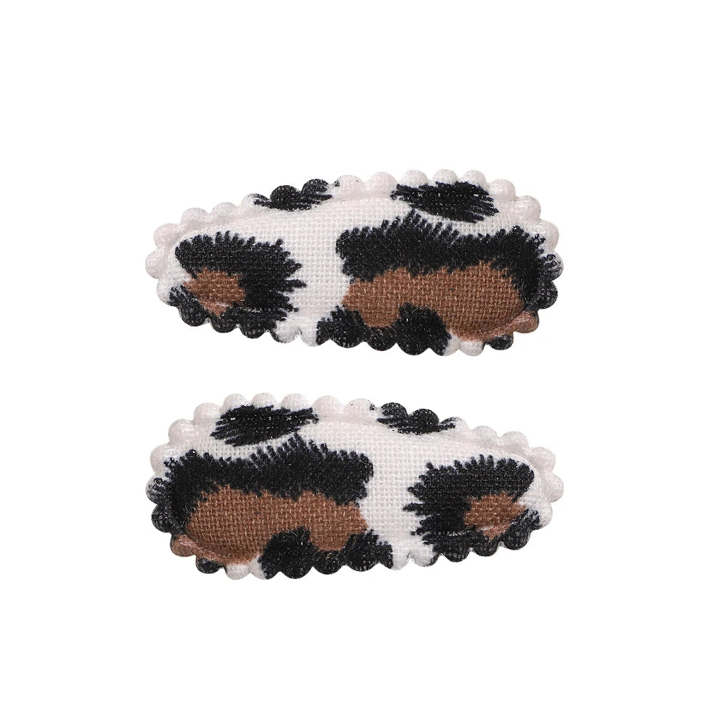 6Pcs Kids Mini Print Waterdrop Shape BB Hair Clip Cute Hair Accessories Hairpin Side Girls Hairgrip Barrette Children Headwear