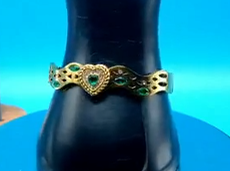 GOLD AND EMERALD BRACELET