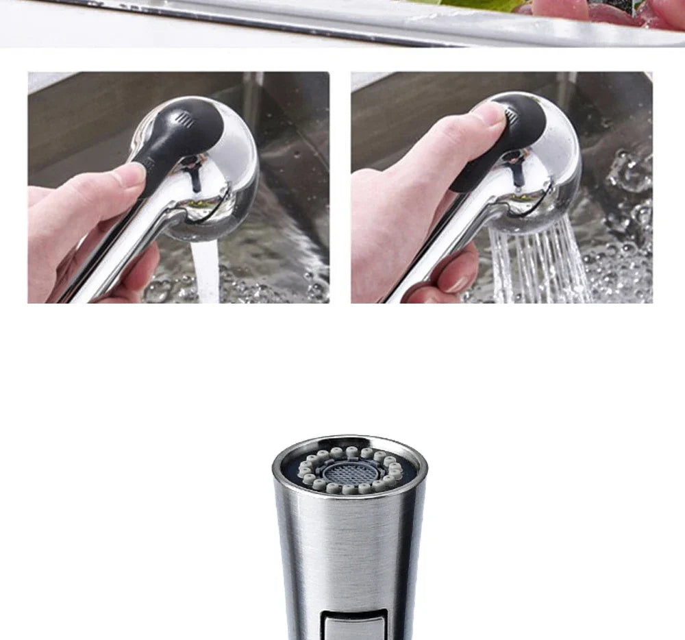Kitchen Faucet Sprayer Nozzle Pull Out Shower Spray Head G1/2 Tap Accessory Replacement Black Golden Head Aerator Nozzle
