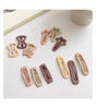 4pc/set Baby Girl Hair Clip Korean Style Milk Tea Color Barrettes for Mother&Kid Simplicity Bang Side Clip Baby Hair Accessories
