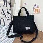 Load image into Gallery viewer, Corduroy Crossbody Tote Bag, Women's Square Crossbody Bag, Casual Tote Bag, Shoulder Bag, Travel Organiser Bag
