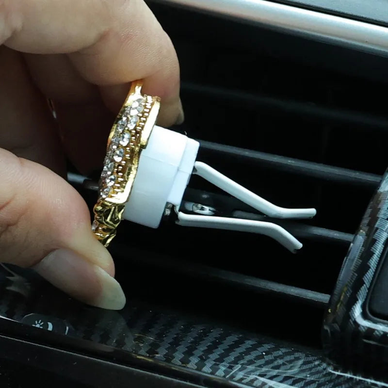 Bling Aroma Vent Clip Auto Interior Decor Fragrance Smell Perfume Air Freshener Car Ornaments Diamond Elephant Car Accessories