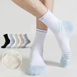 Men's Basketball Socks Running Accessories Climbing Gym Male Sock For Fitness Trail Cycling Camping Trekking Sports And Leisure