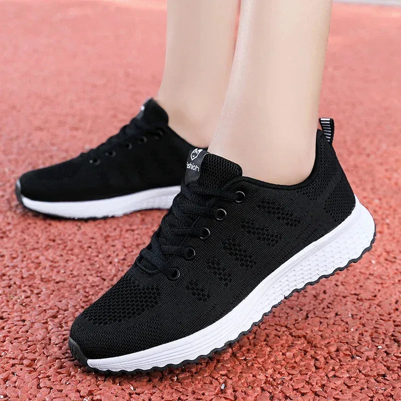 Women Casual Shoes Fashion Breathable Walking Mesh Flat Shoes Sneakers Women 2024 Gym Vulcanized Shoes White Female Footwear