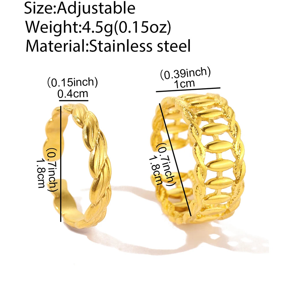 Stainless Steel Rings Stylish Skeleton Engraving Design Various Styles to Choose New Ring For Women Jewelry Gift Recommendation