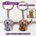 Load image into Gallery viewer, Custom Pet Photo Keychain Personalized Dog Keychain Cat Keyring Animal Photo Key Chain Accessories Custom Gift for Dog Lover
