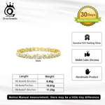 Load image into Gallery viewer, Rinntin Shiny Tennis Bracelet 925 Sterling Silver 4.0mm Bezel Setting Heart Cut CZ for Women Luxury Chain Bracelet Jewelry SB165
