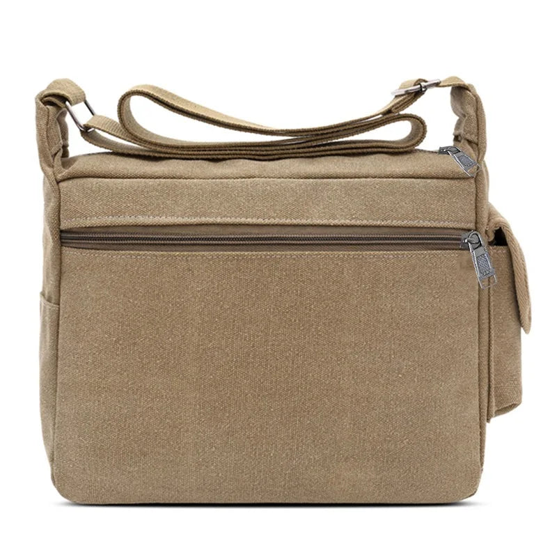 Canvas Messenger Bag For Men Water Resistant Waxed Crossbody Bags Briefcase Padded Shoulder Bag Handbag Hot Sell Newest