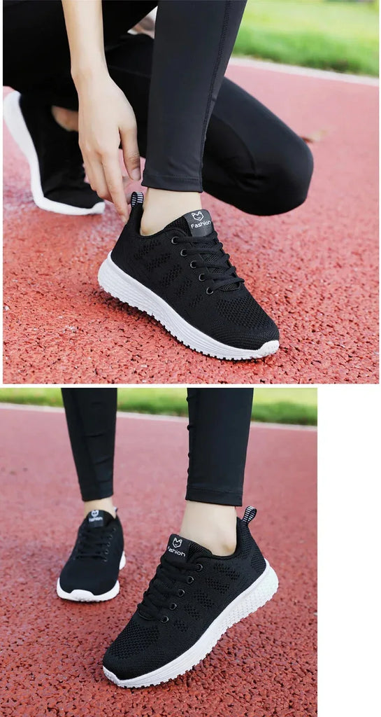 Women Casual Shoes Fashion Breathable Walking Mesh Flat Shoes Sneakers Women 2024 Gym Vulcanized Shoes White Female Footwear