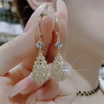 Load image into Gallery viewer, New Light Luxury Crystal Waterdrop Earrings for Women Fashion Rhinestone Earrings Daily Accessories Party Jewelry Birthday Gift
