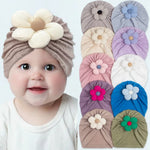 Load image into Gallery viewer, 1PCS Antumn Winter Warm Flower Baby Girls Hat Newborn Beanie Kids Toddler Infant Turban Caps Hair Accessories Gifts
