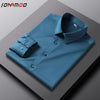 Men's Casual and Fashionable Long Sleeved Solid Color Shirt Non Ironing and Wrinkle Resistant Business Top