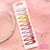 10PCS Cartoon Cute High Quality Printing Snap Hair Clips For Kids Solid Matel Hairpins Girls Hair Accessories Clips