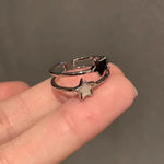 Load image into Gallery viewer, Kpop Vintage Y2k Gothic Double Layer Star Open Rings For Women Girls Aesthetic Fashion Trend Jewelry Grunge EMO 90s Accessories
