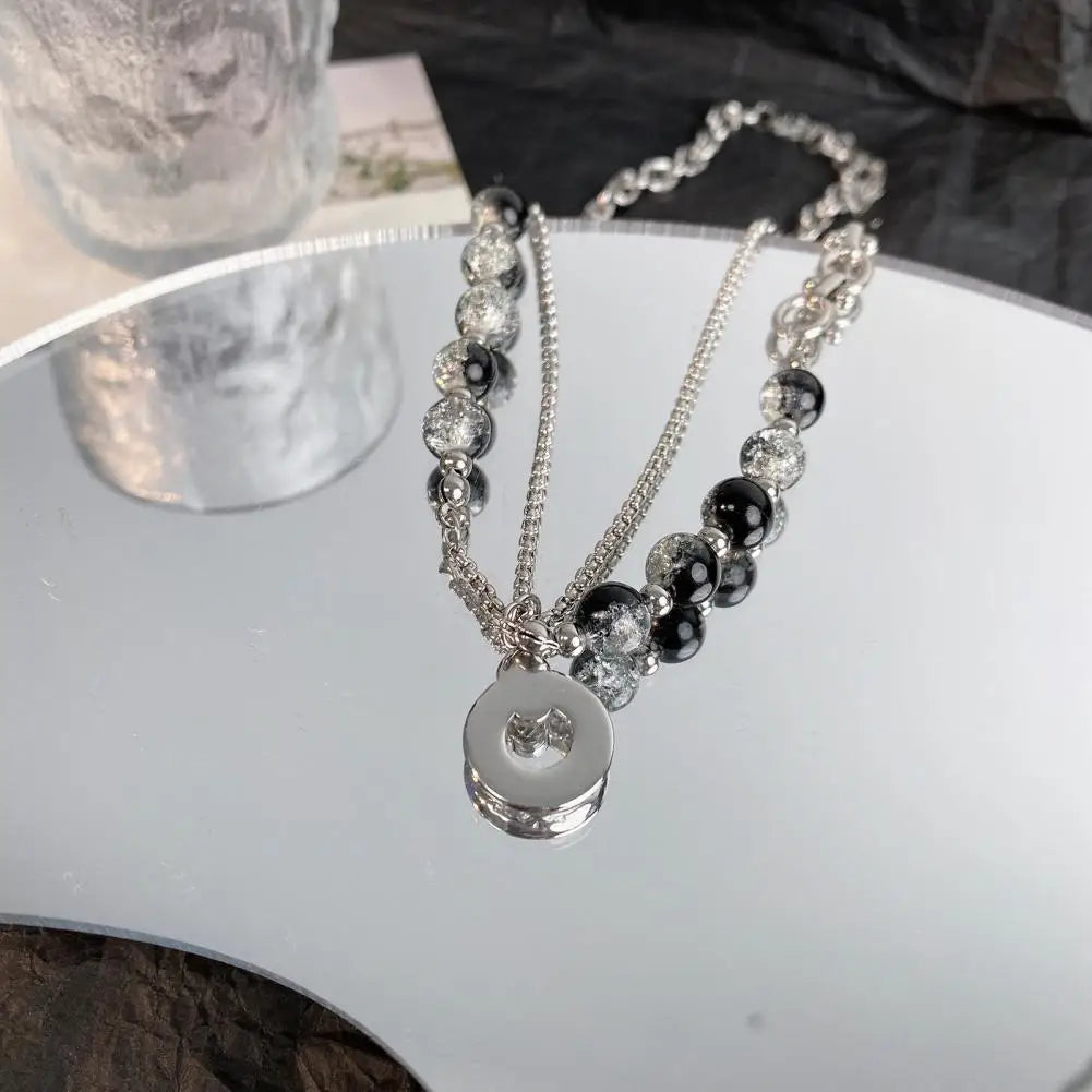 Fine Detail Necklace High-quality Necklace Exquisite Double-layer Beads Necklace Set Clavicle Chain for Wear Gifting Fashionable