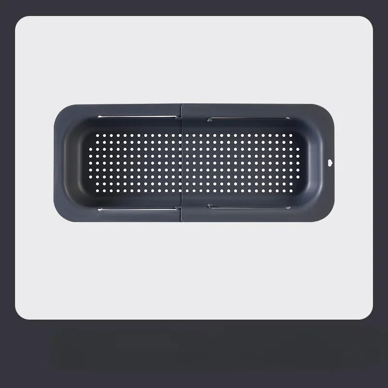 Retractable Sink Drain Rack Drain Basket Dish Shelf Adjustable Vegetable Fruits Washing Basin Filter Basket Kitchen Accessories