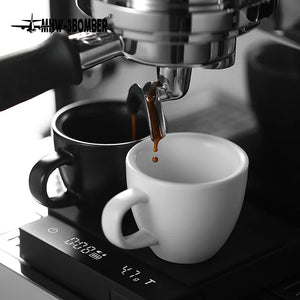 MHW-3BOMBER 80ml Ceramic Espresso Cup with Saucer Set  Latte Art Mugs Coffee Mug Professional Home Barista Tool Accessories