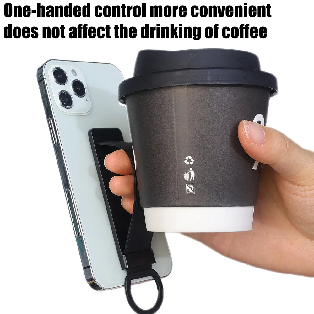 Portable Telescopic Phone Finger Grip Silicone Mobile Phone Wrist Band Holder Kickstand Finger Ring Strap Push Pull Grip Bracket