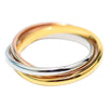 Classic Gold Color Triple Rolling Ring Three In One Sets Stainless Steel Wedding Engagement Female Interlocked Stackable Ring