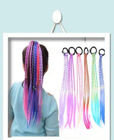2PCS New Cartoon Series Girls Cute Kids Elastic Hair Bands Children Hair Ties Princess Hair Accessories Baby Headwear