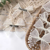 6Pcs White Lace Bow Hair Clips For Baby Girls Lovely Bowknot Hairpin Barrettes Kids Hairgrips Korean Headwear Hair Accessories