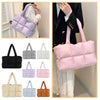 Women Aesthetic Puffy Bags Solid Color Quilted Fashion Shopping Bag Large Capacity Soft Cloud Tote Bag Casual Tote Bag