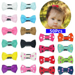 Load image into Gallery viewer, 10-50Pcs/lot Candy Color Baby Mini Bow Hair Clips Safety Hair Pins Barrettes for Children Girls Kids Ribbon Hair Accessories
