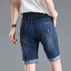 Summer Cuffs Ripped Jeans Woman Elastic Waist Lace Up Shorts With Holes Femme Plus Size Casual Harem Pants Mujer Korean Style
